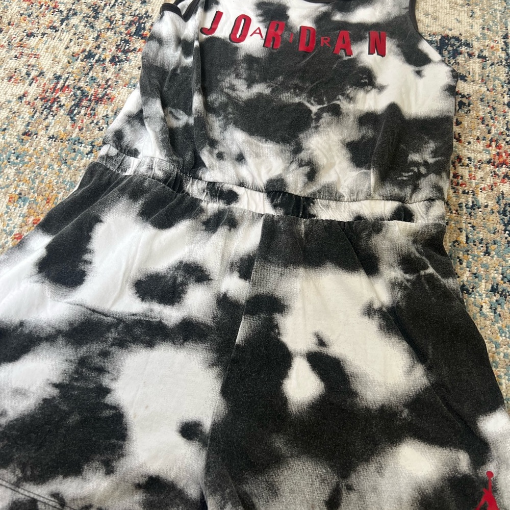 Jordan Black and White Tie-Dye Jumpsuit - Picture 2 of 7